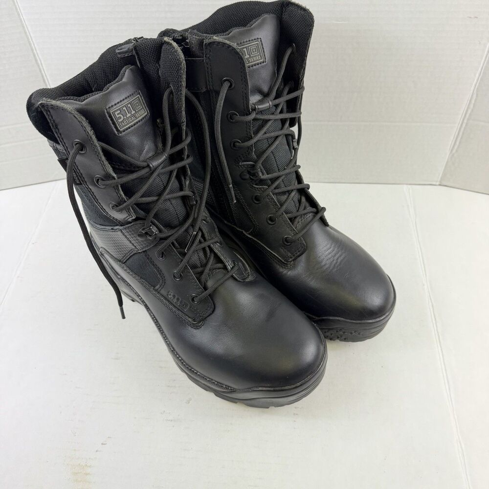 5.11 Tactical ATAC Storm 8" Waterproof Side Zip Boots Mens 11.5 Black 12004